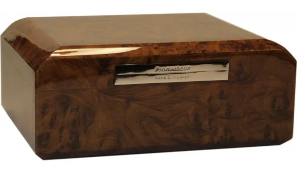 Prometheus Octagon Humidor Walnut 50 Cigars