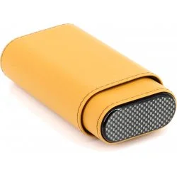 Cigar Leather Case Yellow / Carbon 