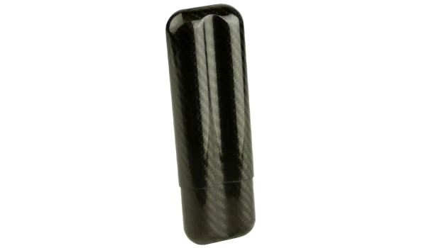 Sliding cigar case carbon black 2 cigars