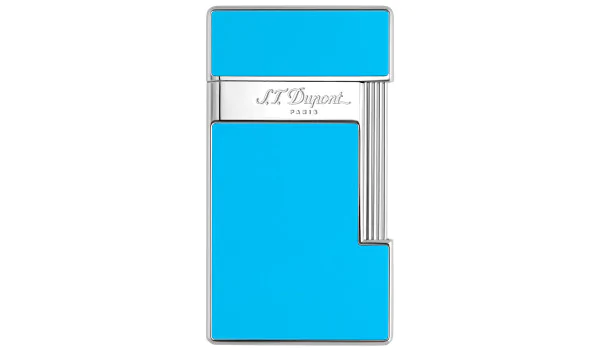 S.T. Dupont Slimmy Lighter Light Blue Lacquer Chrome 028007