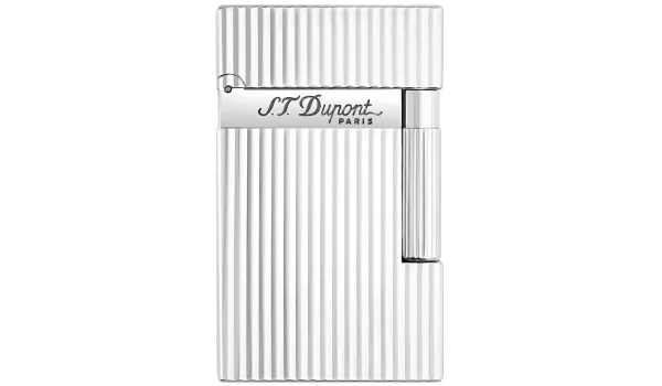 S.T. Dupont Ligne 2 Lighter Ridged Silver