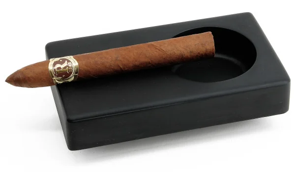 BigSmoke wooden cigar ashtray black for 1 cig