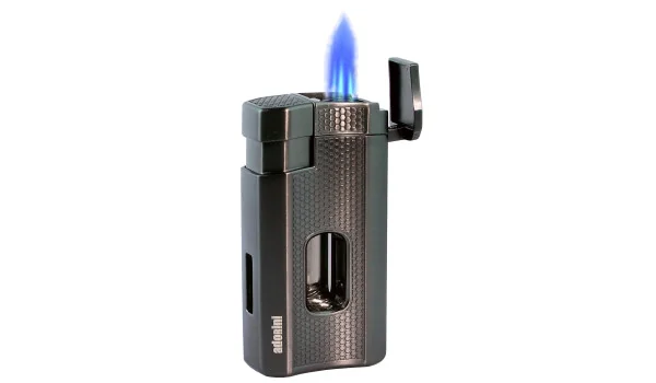 adorini Triple Jet Lighter V-Cut Gun Metal